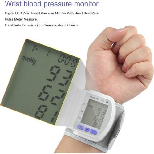 Digital LCD Automatic Wrist Blood Pressure household Monitor Heart Beat Meter Pulse meter Health Pulse measure Health Care