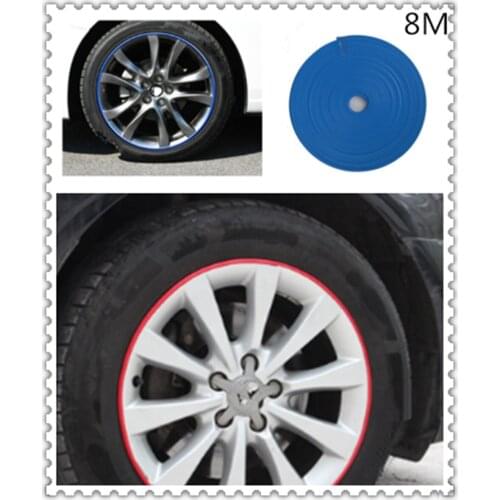 Car 8M rubber strip personality color wheel protection decoration with tire stickers for Opel Optima Rio5 Rio K2 K3 K4 K5 KX3