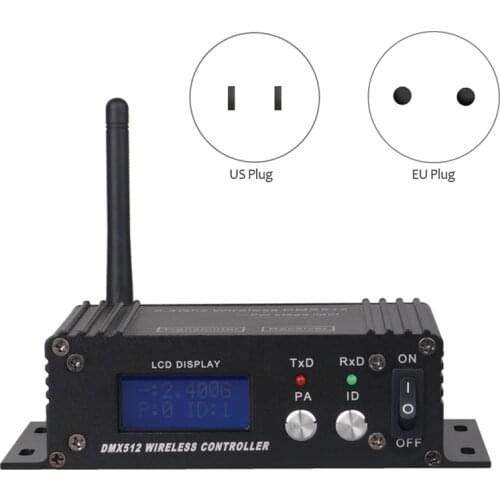 DMX 512 Wireless Controller Receiver Transmitter LCD Display Power Adjustable for Disco DJ Party Stage Bar Light