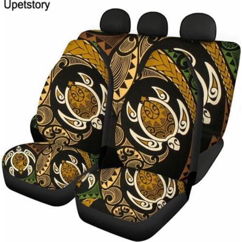 Upetstory Hawaii Turtle Design 5pcs Vehicle Seat Covers Comfortable Vehicle Seat Covers Front&Back Seat Fashion Car Accessories