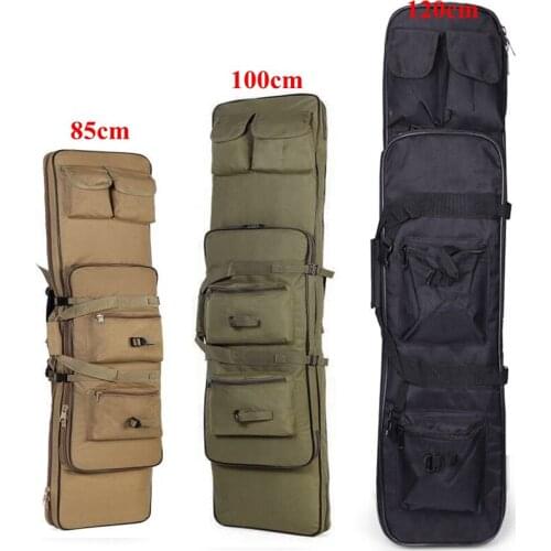 Tactical Hunting Rifle Case 85cm 100cm 120cm Military Outdoor Nylon Bag Double Carbine Gun Case Backpack Shooting Air Rifle Bags