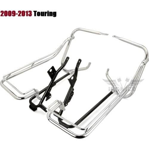 For harley Saddlebag brackets guard bar Touring saddlebags guard Street Glide Road Glide Road King FLHR FLHRC FLHTCU 2009-2013