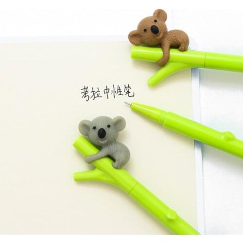 Ellen Brook 1 Piece Korean Stationery Cartoon Cute Bear Pen Advertising Gel Pen School Fashion Office Supplies Kawaii Gift