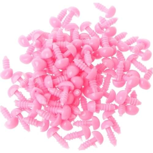 HBB 100Pcs Plastic Safety Triangle Velvet Noses For Animal Puppet Teddy Bear Doll Triangular Pads