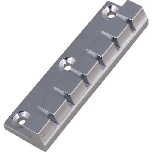 Chrome Electric Guitar Parts 6/12 Strings Saddles Hardtail Guitar Bridge