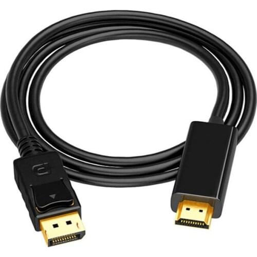 4K Displayport to HDMI-compatible Adapter Cable Male to Male Converter High-Speed Video Audio Cable for HDTV Projector Laptop PC