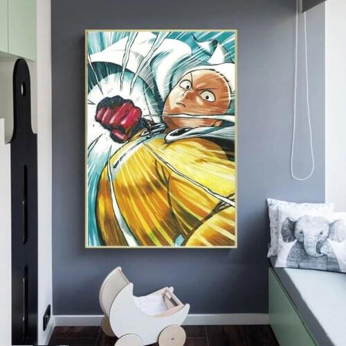 Colorful Japan Anime One Punch Man Colorful Artwork Japanese Anime Wall Decoration Poster Art Prints 50 x 70 cm,No Frame