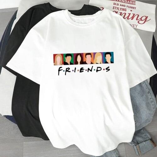 F.R.I.E.N.D.S Print Summer Graphic T-Shirt Fashion Fun Retro Top Women O-Neck Short Sleeve Funny Cartoon Tee