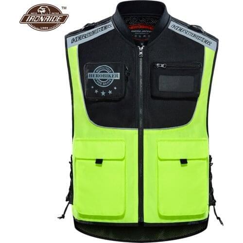 Summer Motorcycle Jacket Reflective Safety Vest Motocross Reflecting Racing Protective Vest Visibility Motor Security Cloth