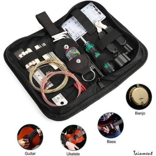 3 In 1 Guitar Repair Tools Maintenance Cleaning Kit Guitar String Winder Cutter Pin Puller Guitar Fret Rocker Leveling Tools New