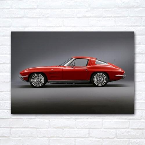 Wall Art Canvas Painting Corvette Classic Sports Car Poster Prints Modern Aesthetic Room Decor Picture