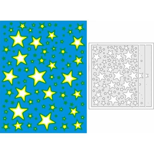 New 2021 Layering Starry Sky Plate Metal Cutting Dies for DIY Scrapbooking and Card Making Background Embossing Craft No Stamps