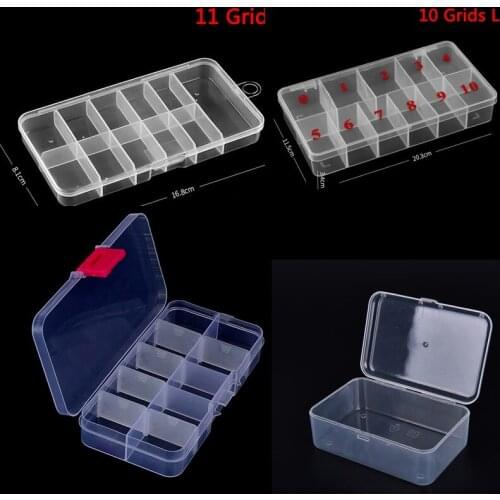 Transparent Nail Art Storage Box Jewelry Beads Gems False Tip Container Empty Nails Rhinestones Holder Case Organizer