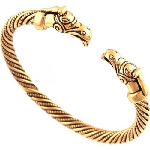 Ragnar Jelling Viking Bracelet Dragon Norse Jewelry Heathen Dark Pagan Beast Wristband