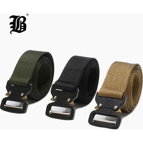 [FLB] Mens textile Belt Safety Combat Nylon Webbing Training Straps Men Women Military Equipment Tactical Belts FP025