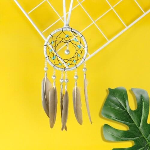 Retro Indian Style Flower of Life Dream Catcher Car Rearview Mirror Pendant Home Decor Room Pendant Wall Decoration Hand-woven