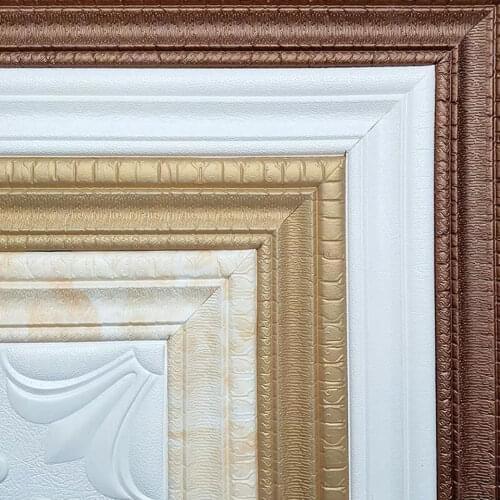 Self-adhesive Waist Line 3D Foam Wall Sticker Baseboard Anti-impact Strip living room kids room Photo Frame ceiling home Decor