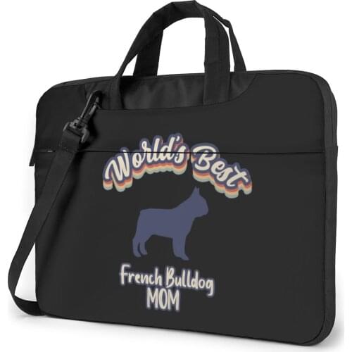 French Bulldog Laptop Bag Case Bike With Handle Computer Bag Waterproof Stylish Laptop Pouch