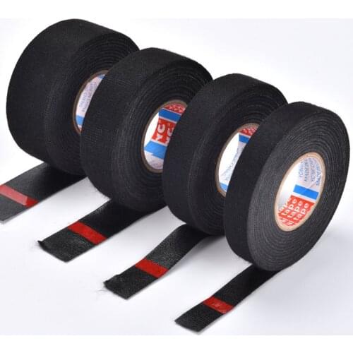 Idth 9/15/19/25/32MM Length 15M Heat-resistant Adhesive Cloth Fabric Tape For Car Auto Cable Harness Wiring Loom Protection New