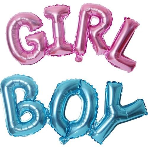 Boy Girl Balloon Baby Gender Secret Party Decoration Blue Pink Birthday Party Decoration Aluminum Foil Balloon