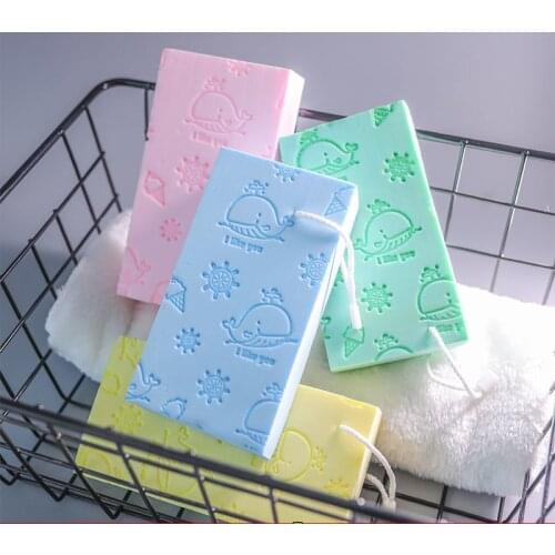 1 Pcs Childrens Bath Sponge Soft Body Scrubber Bath Shower Exfoliating Scrub Sponge Body Scrub Skin Cleaner Pad