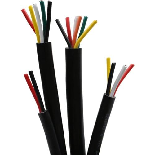 10 meters UL 2464 24AWG 2C / 3C / 4C / 5C /6C multicore PVC cable jacket tinned copper wire audio cable Power cable wire