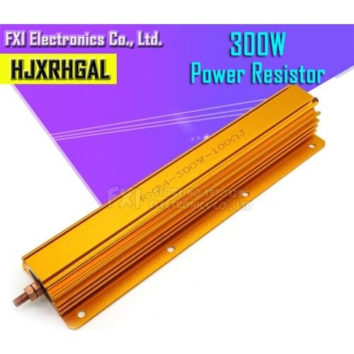 300W Aluminum Power Metal Shell Case Wirewound Resistor 0.1R ~ 100R 0.1 0.5 1 2 2.5 3 4 5 6 8 10 20 50 100 ohm