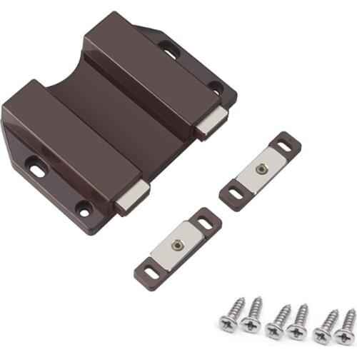 4pcs/lot Double Cabinet Catch Kitchen Door Stopper Soft Quiet Close Magnetic Push to Open Touch Damper Buffer