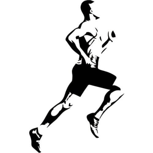 Runners Track and Field Classic Stickers Decoration Pvc Personality Car Waterproof Sunscreen Decals Black/white/red/laser/silver