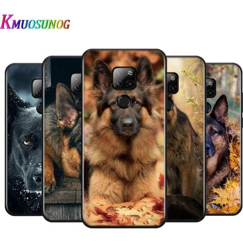 German Shepherd Dog For Huawei Y9A Y8P 2020 Y8S Y7A Y9 Y7P Y5P Y9 Y7 Y6 Y5 Prime Pro 2019 2018 2017 Black Phone Case