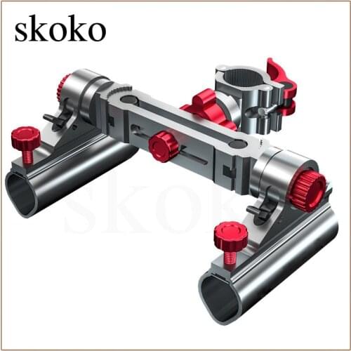 Adjustable Aluminum Alloy Fishing Rod Steel Frame Fishing Tool Boat Accessories 360 Degree Fishing Rod Bracket Chair Seat