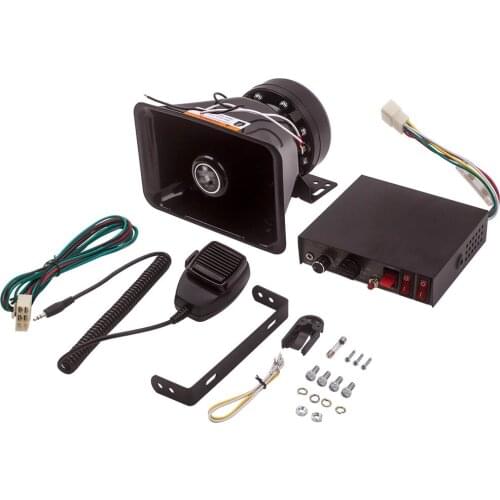 Loud Car Warning Alarm Set Fire Horn PA Speaker System 200W Universal 9 Sound Car Warning Alarm Horn Car Truck Speaker