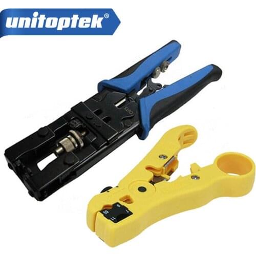 CCTV camera installation tool Compression Tool for F/BNC/RCA RG-58/59/62/6(3C/4C/5C) type and Cable Stripper tool kit