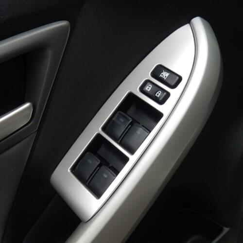 LHD RHD Stainless steel Interior Door Armrest Window Switch Buttons Cover trim for Toyota Prius 30 2010 2011 2012 2013 2014 2015