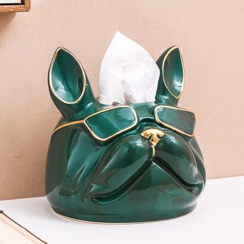 Ceramic Tissue Box Multifunctional Storage Box Ornaments Household Storage Tray Entrance Key Storage Home Desktop Decoration