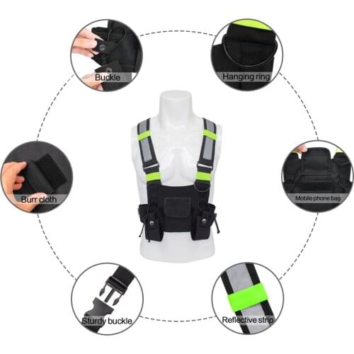 Radio Harness Chest Front Pack Pouch Holster Vest Rig bag for Walkie Talkie Tactical Accessories