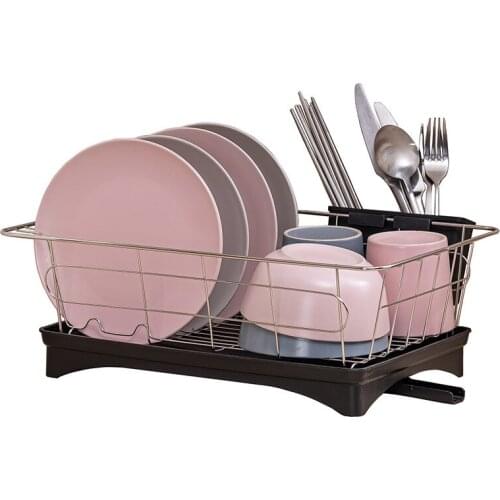 Stainless Steel Dish Rack Drainer Drying Plate Shelf Kitchen Organizer Storage Sink Knife Bowl Fork Container Holder Accessories