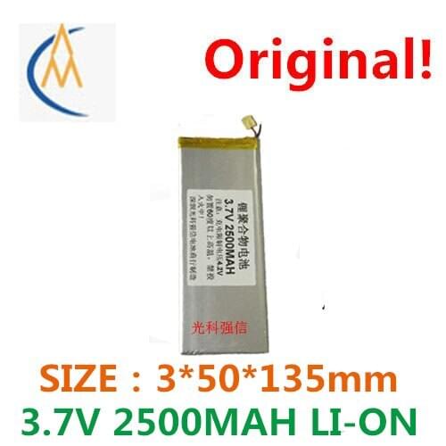 New sufficient capacity polymer li-ion battery 3.7 V 3050135 2500 mah tablet mobile power circuit protection board