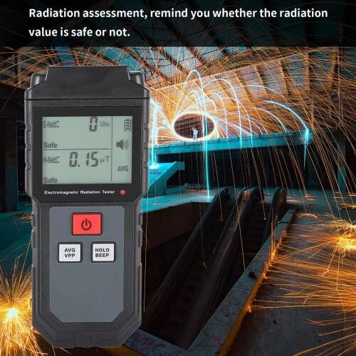 ET825 Electromagnetic Field Radiation Detector Tester Emf Meter Rechargeable Handheld Portable Counter Emission Dosimeter