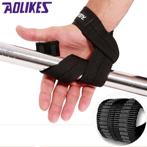 AOLIKES 1 Pair Wrist Bands Sports Sales Accessories Fitness Dumbbells Training Wristband Wrist Strap Wrap For Men webbing gym