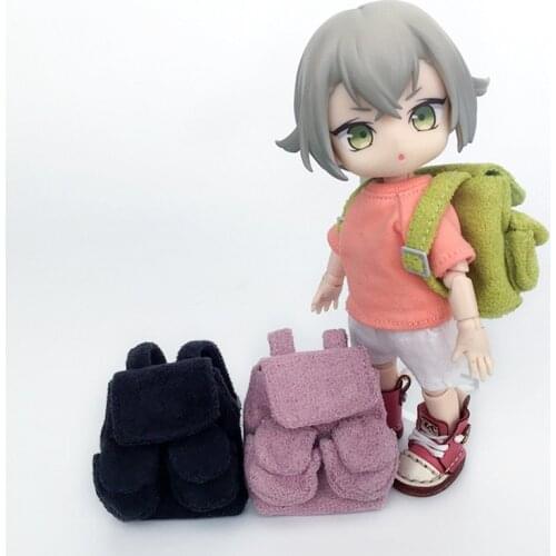 Ob11 doll clothes backpack bjd bag cute doll school bag backpack for molly,gsc,obitsu11,1/12bjd doll Doll accessories