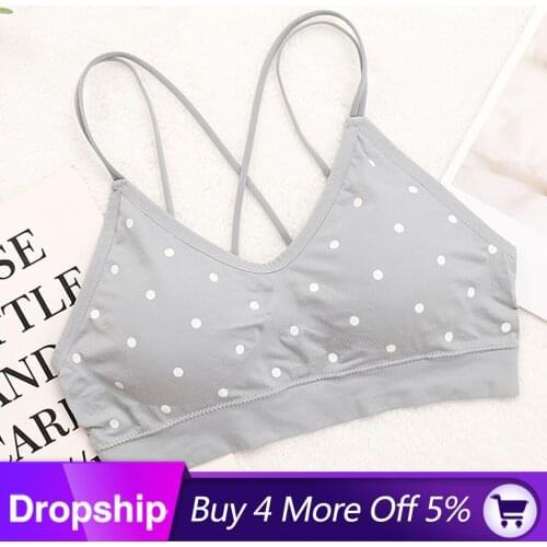 Candy Color Cute Push Up Bra For Women Dotted Halter Womens Underwear Lingerie Soft Underwear Women Bra Brasieres Para Mujer