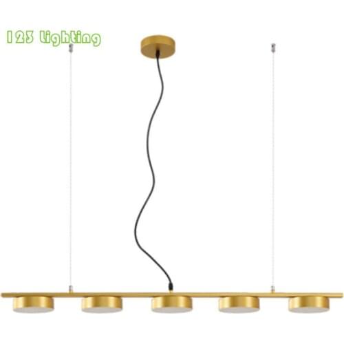 Modern LED Chandeliers Restaurant Bar Pendant Lamp Office Hanging Lamp Gold/Black Body Cable Adjustable Minimalist Nordic Lamp