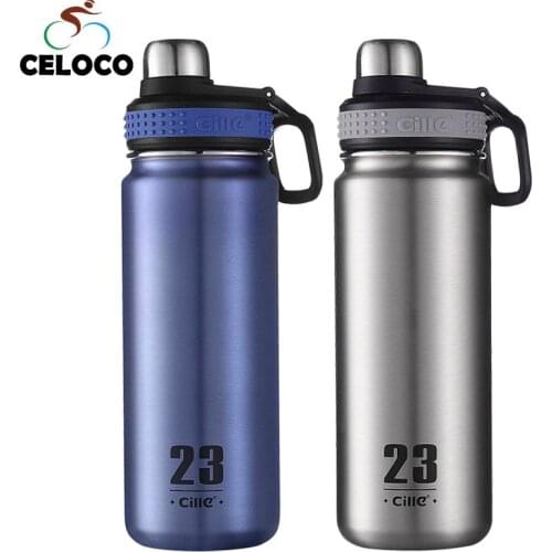 500/680ml Stainless Steel Outdoor Sport Fitness Running Cycling Thermos Bottle Portable Insulated Cup Bicycle Water Bottle