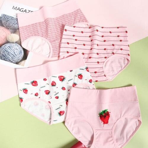 4 PCS/lot women cotton underwear Fashion cotton briefs sexy panties for women Seamless Panty female Lingerie High quality