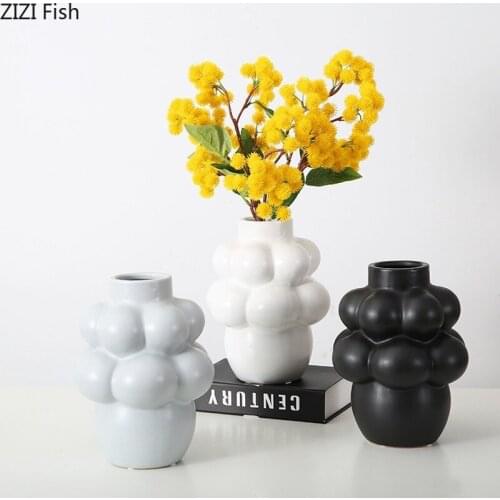 Creative Grape Shaped Ceramic Vase Flower Arrangement Irregular Flower Vase Flower Arrangement Living Room Office Art Decoration