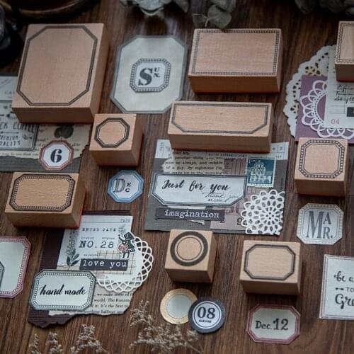 Vintage Handmade Planner Function Series decoration stamp wooden rubber stamps scrapbooking stationery DIY craft standard