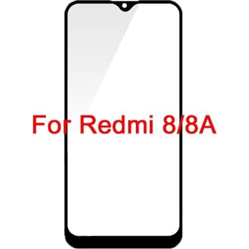 2PCS Outer Screen For Xiaomi Redmi 8 8A Front Touch Panel LCD Display Screen Out Glass Cover Lens Phone Repair Replace Part
