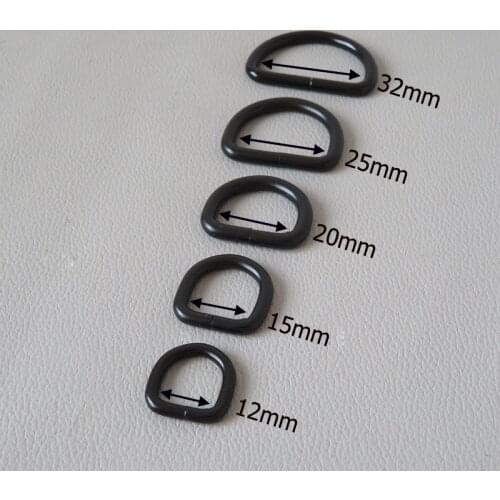 10mm 12mm 15mm 20mm 25mm 32mm Metal D Ring Buckle Strap Belt Loop For Bag Backpack Pet Cat Dog Collar Clasp Cloth DIY Accessory