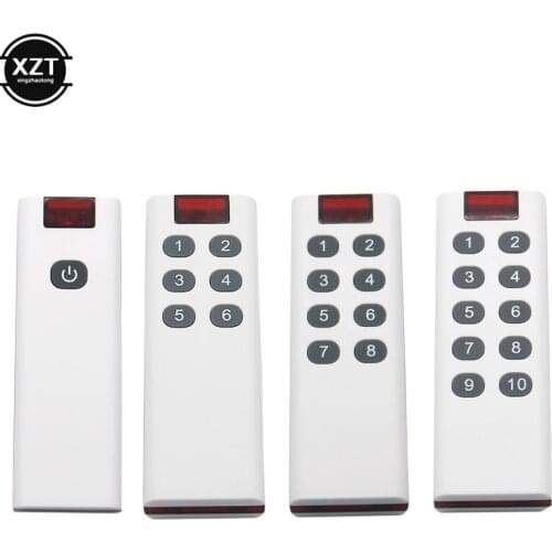 433MHz Wireless Learning Code Digital Remote Control Transmitter for Remote Switch 1/3/6/8/10 Button for 2262/EV1527 Electric